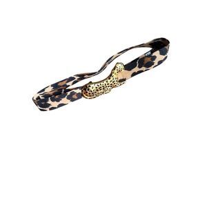 Vintage Leopard Print Suede Belt w/ Removable Gold Buckle‎ – Bertani Estate